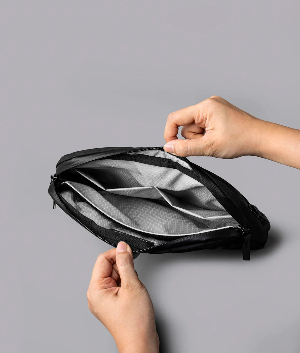 Ripstop Nylon Packable Travel Sling Bag 2L Detachable Strap Lightweight Crossbody Pack