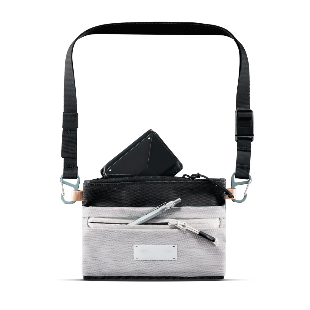 Eco Nylon Multi-Way Compact Crossbody Neck Pouch Light Chest Waist Bag