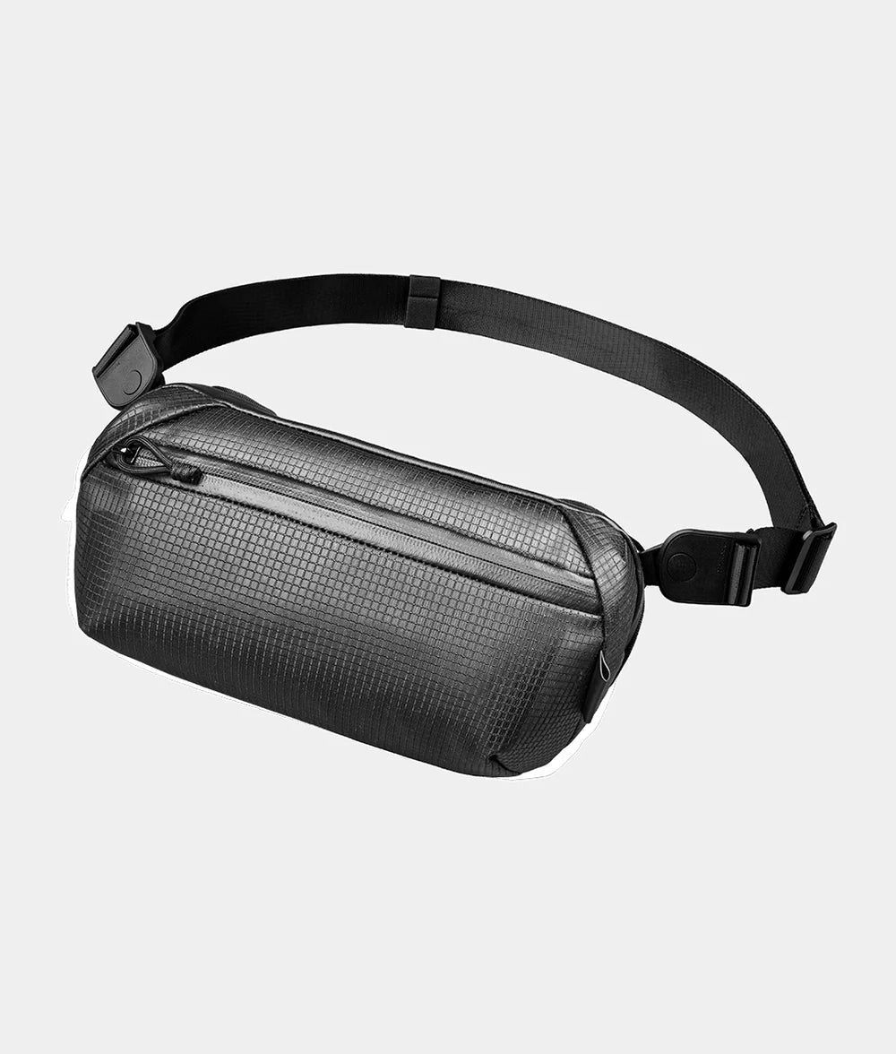 Weatherproof Composite Sling Bag 2L Wide Opening Adjustable Detachable Crossbody Pack