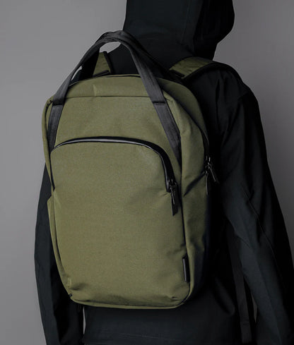 Convertible Recycled Fabric Tote Backpack 13L Weatherproof Multi-Pocket Laptop Rucksack
