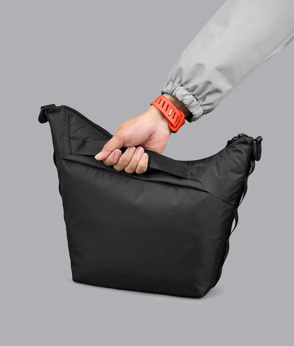 Ripstop Nylon Curved Satchel Bag 10L 13 Inch Laptop Adjustable Crossbody Bag
