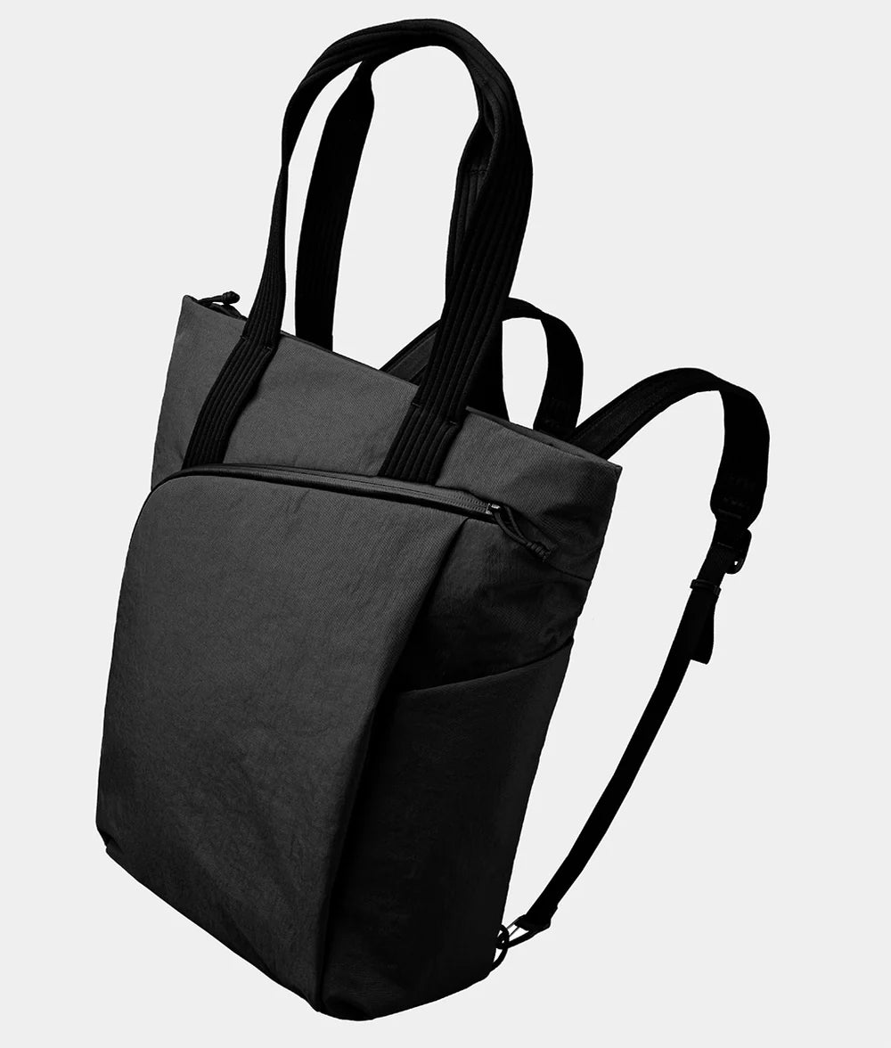 Washed Nylon Convertible Tote Backpack 14L Multi-Pocket 16 Inch Laptop Bag
