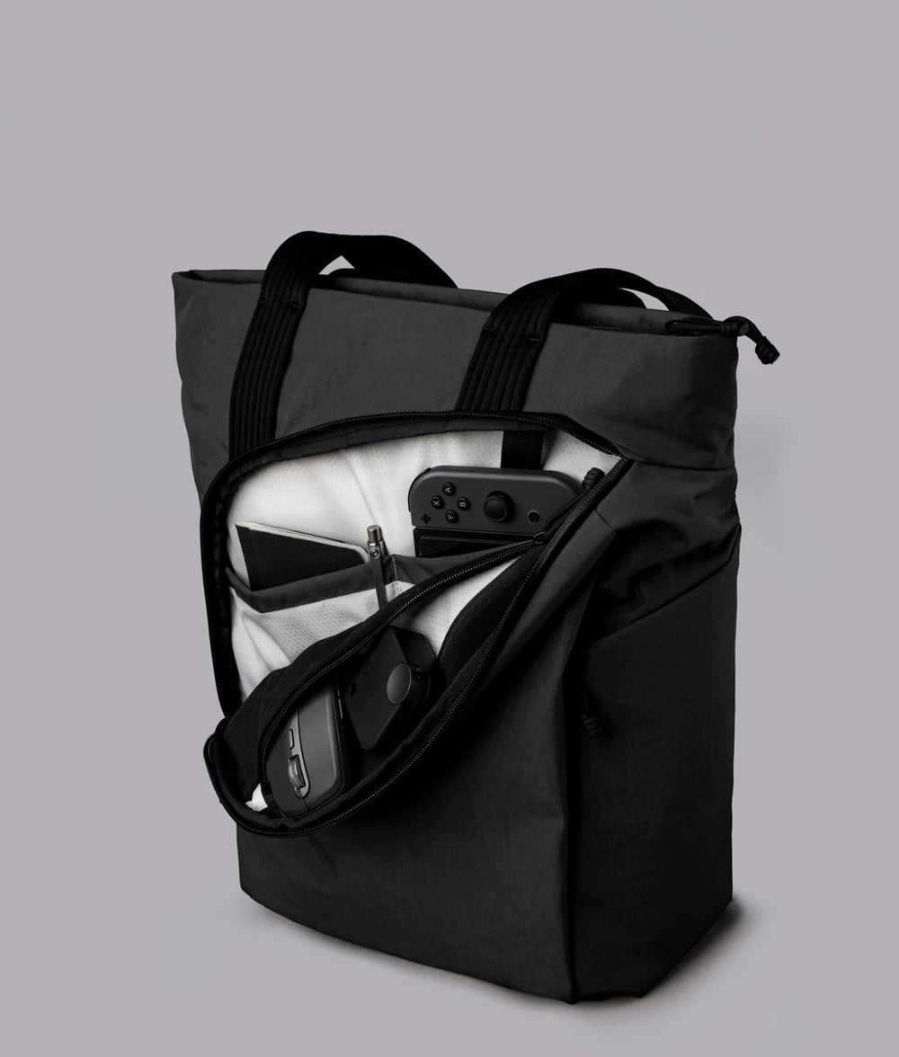 Washed Nylon Convertible Tote Backpack 14L Multi-Pocket 16 Inch Laptop Bag