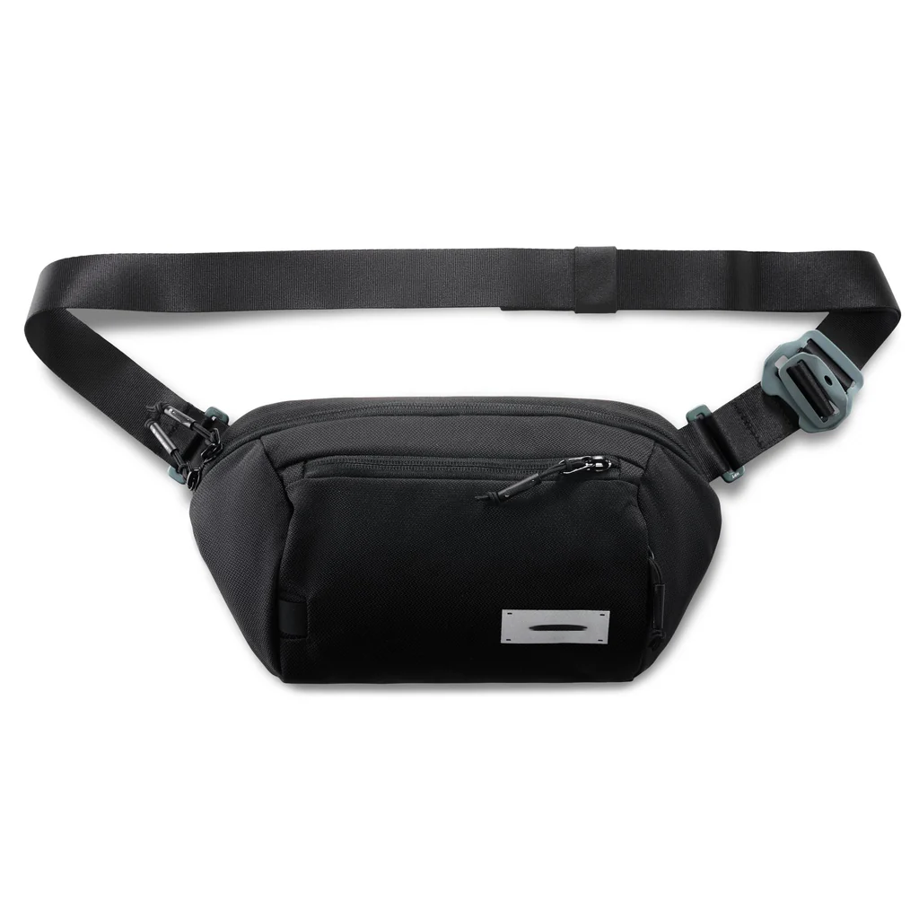 Waterproof Nylon Large Sling Crossbody Bag 3L Multi-Compartment Adjustable Chest Pack