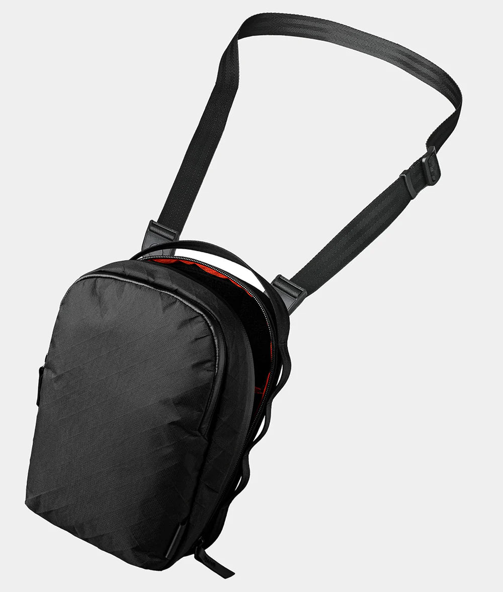 Lightweight Vertical Sling Bag 3L Multi-Pocket Detachable Strap Crossbody Chest Pack