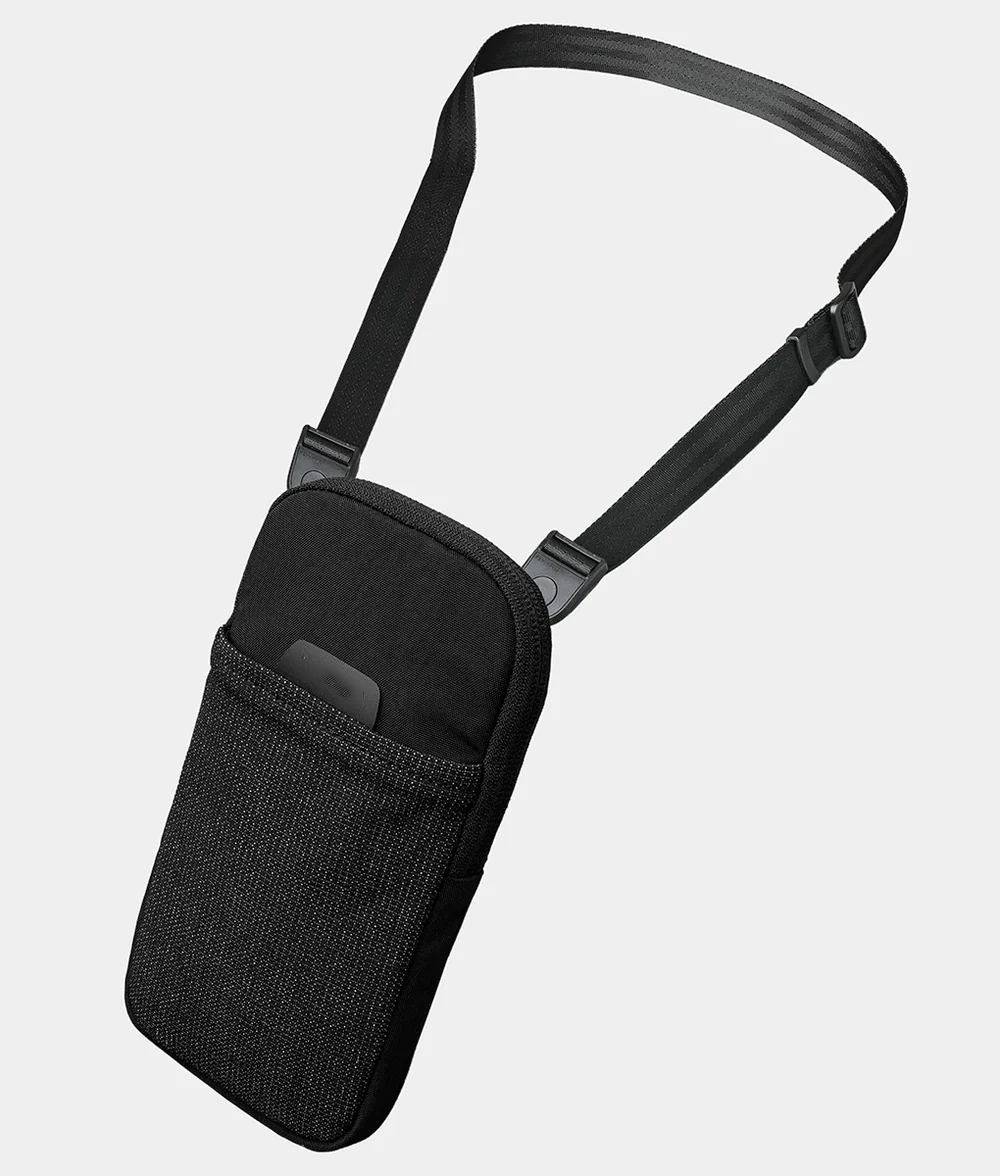 Washed Nylon Slim Modular Shoulder Pocket Detachable Strap Mini Crossbody Sling Bag