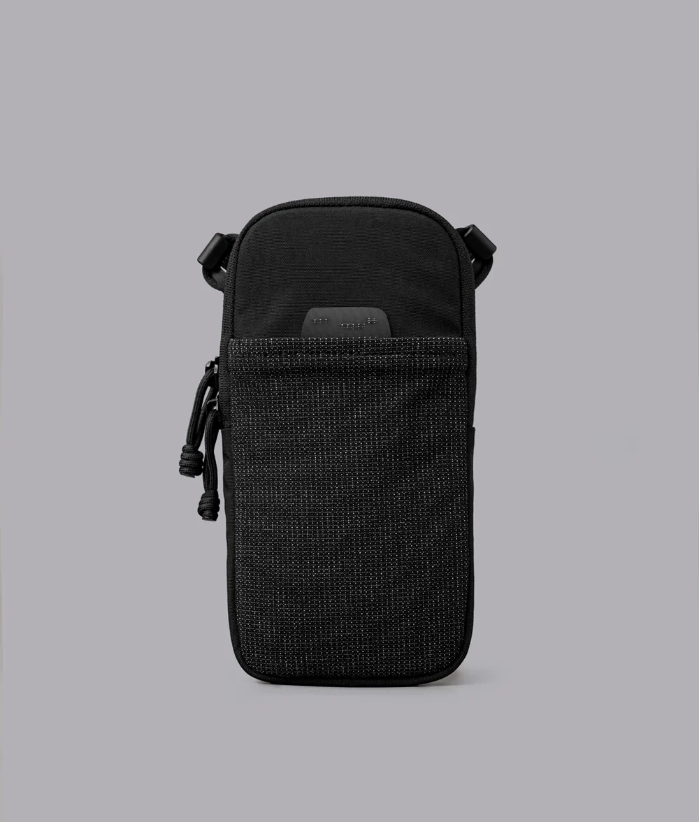 Washed Nylon Slim Modular Shoulder Pocket Detachable Strap Mini Crossbody Sling Bag