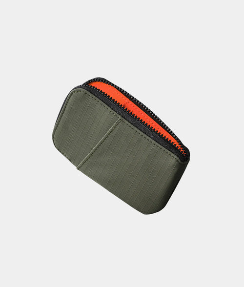 Ripstop Nylon Zip Card Pouch RFID Blocking Mini Zipper Card Coin Wallet